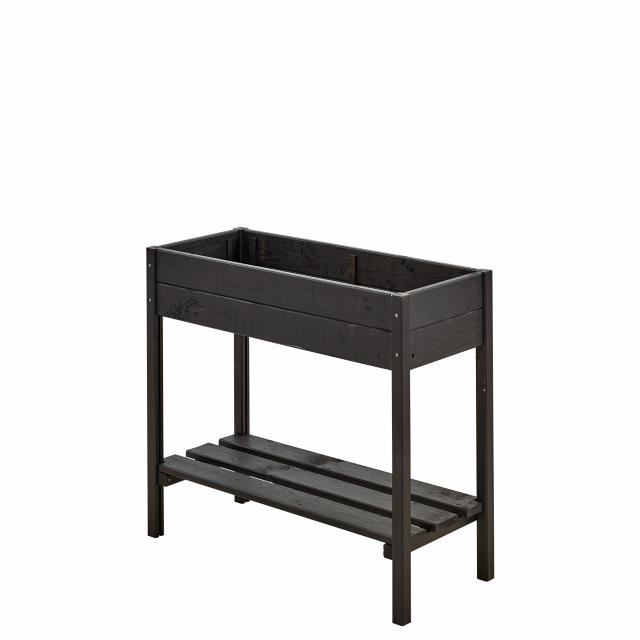 Pflanzkasten auf Beine - 88×37×79 cm - Schwarz