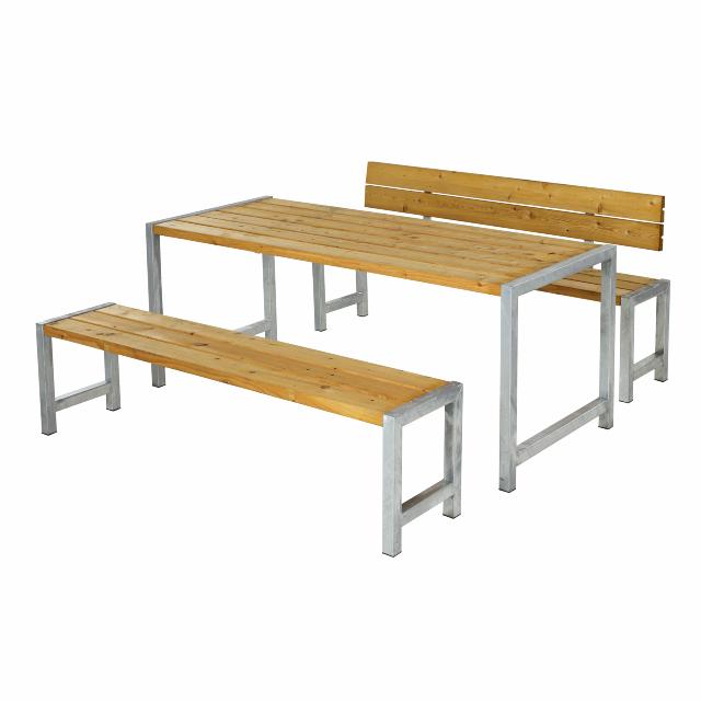 Plankset m/1 ryggstöd - 186 cm - Lärk