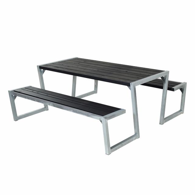 Zigma bord/benkesett – 176 cm – Sort