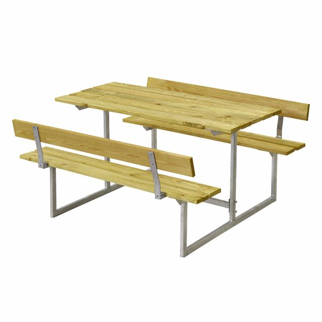 Basic barnebord/benkesett m/2 ryggstøtte - 110 cm
