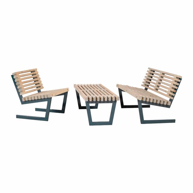 Siesta Loungeset 1 - Sessel, Bank/Tisch und Sofa - 138 cm