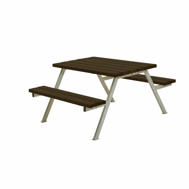 Alpha Bord/Bænkesæt - 118 cm - Sort