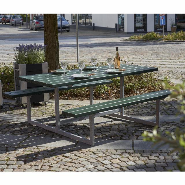 Basic bord/bænkesæt - 177 cm - Grøn
