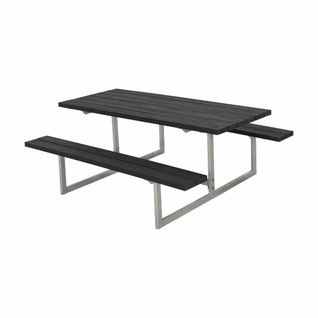 Basic Bord/Bænkesæt - 177 cm - ReTex - Sort