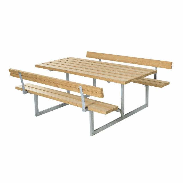 Basic bord/bænkesæt m/2 ryglæn - 177 cm - ThermoWood®