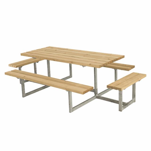 Basic bord/bænkesæt m/2 påbygninger - 260 cm - ThermoWood®