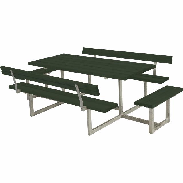 Basic Kombimöbel mit 2 Anbausätzen und 2 Rückenlehne - 260 cm - Grün