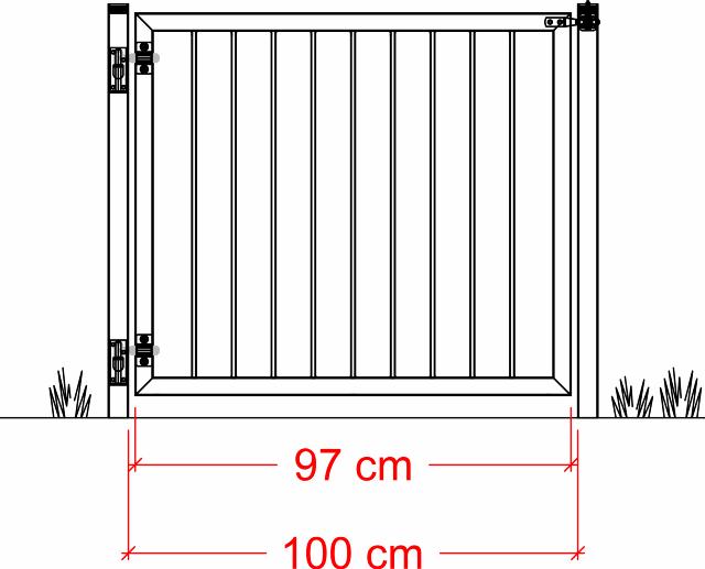 Basic Einzeltor - 100×85 cm - Schwarz