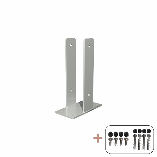 U-stolpefod til fundament - 9×9×30 cm - m/skruer