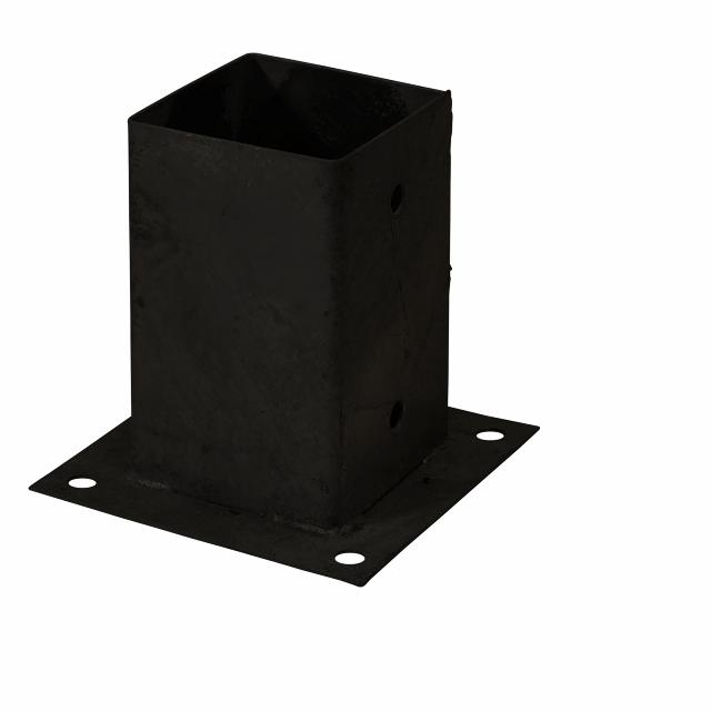 Cubic Pfostenfuss - 9×9 cm Pfosten - für Fundament - Schwarz