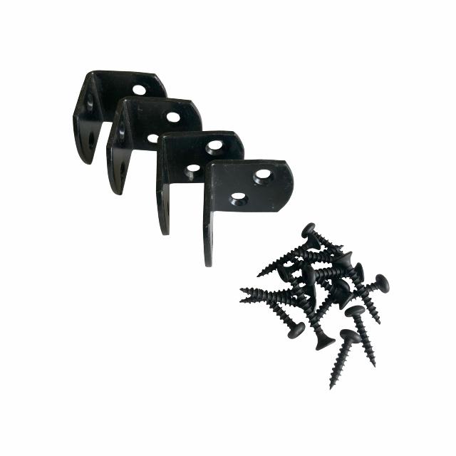 L-Beschläge - pulverlackiert schwarz