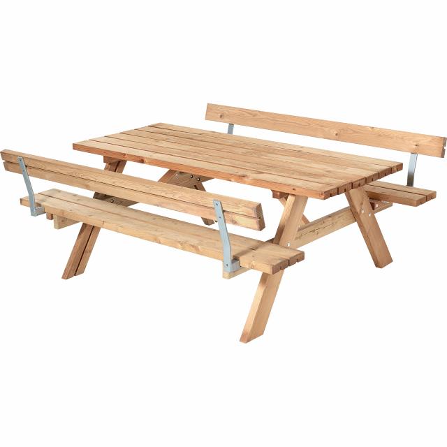 Bord/Bänkset med 2 ryggstöd - 177 cm - ThermoWood®