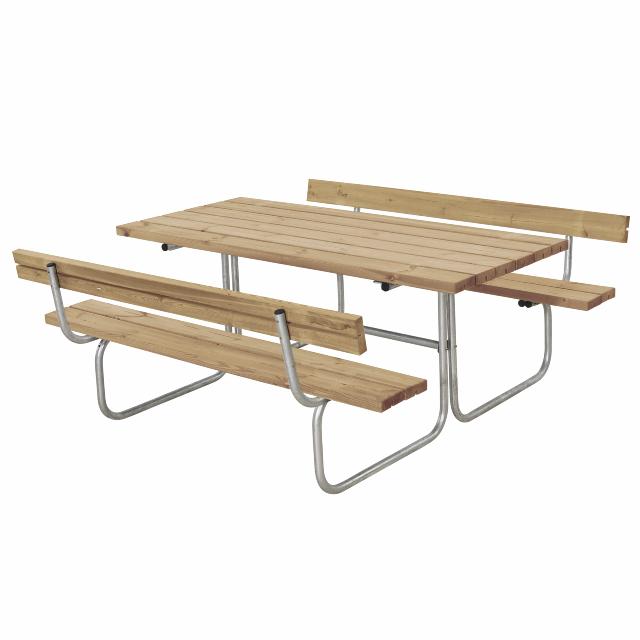 Classic bord/bænkesæt m/2 ryglæn - 177 cm - ThermoWood®