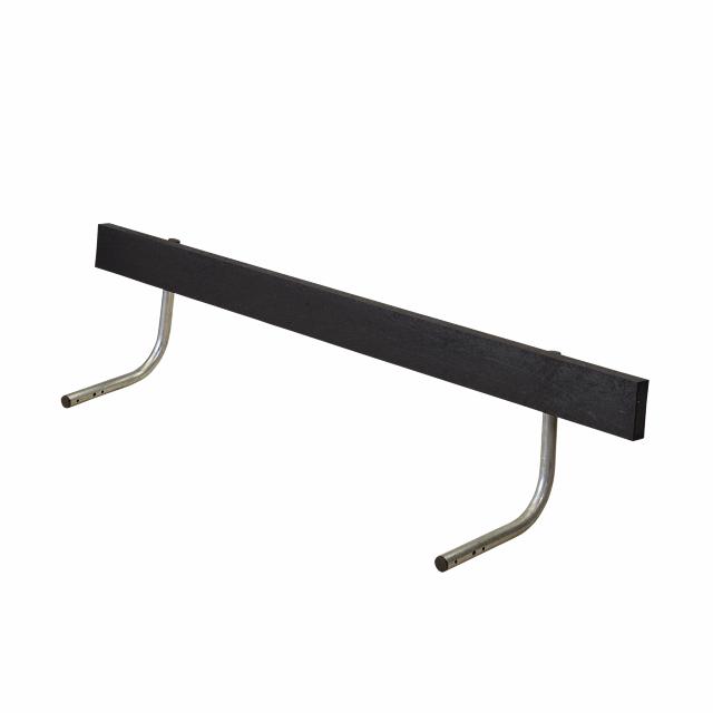 Ryglæn til Classic Bord/Bænkesæt - 177 cm - ReTex - Sort