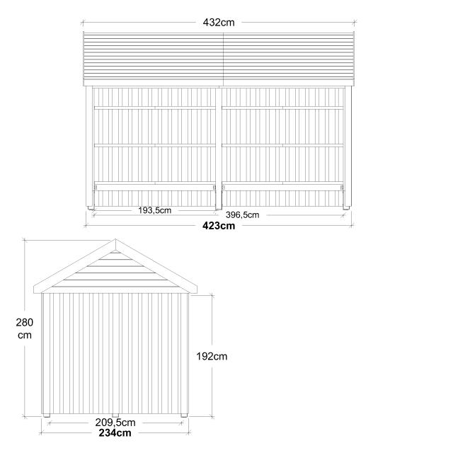 Classic Multi Trädgårdshus 10 m² - 2 moduler öppna