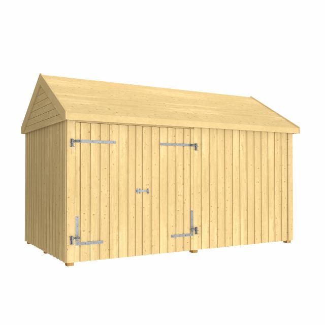Classic Multi Havehus 10 m² - 2 moduler m/dobbeltdør og lukket front