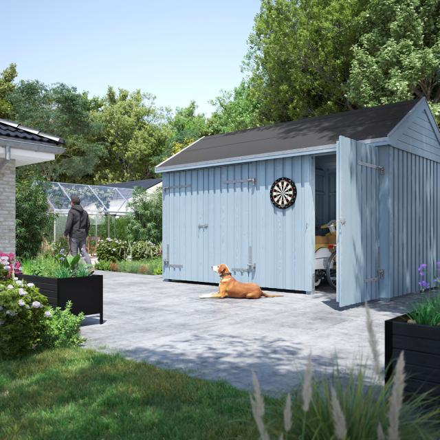 Classic Multi Gartenhaus 10 m² - 2 Module mit  Einxel- und Doppeltür 