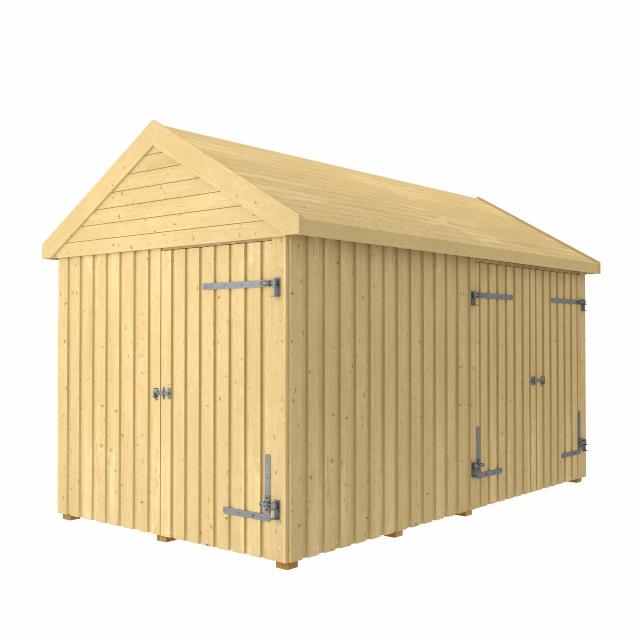 Classic Multi Gartenhaus 10 m² - 2 Module mit  Einxel- und Doppeltür 