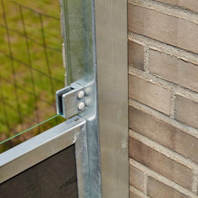 Futura WPC Zaun mit klarem Glas - 180x180 cm