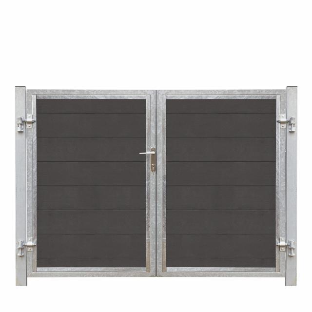 Futura Kompositlåge Dobbelt - VI - 197×145 cm + 16 cm stålstolper