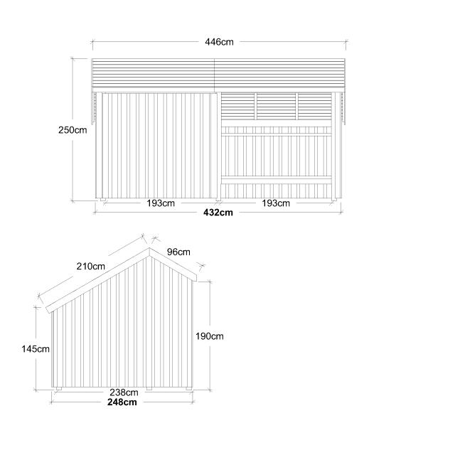 Multi Shelter - 2 moduler m/shelter og oppholdsrom