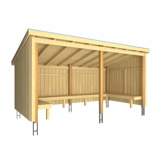 Nordic Grillhütte 9,5 m² - Typ 1C 