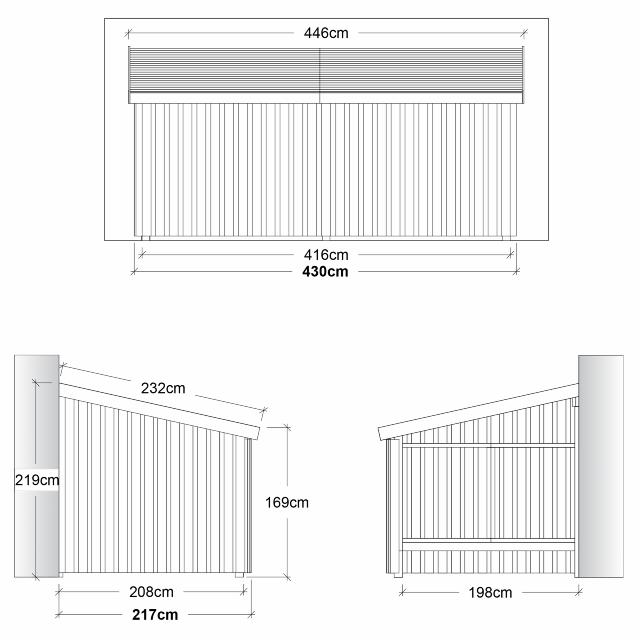 Nordic Multi Hagehus Veggmodell 9,5 m² - åpen