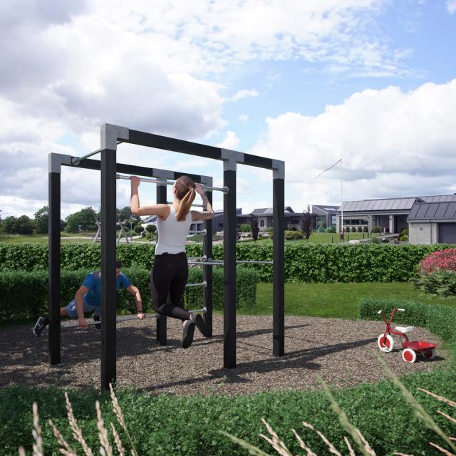 Outdoor fitness - Modell 2 - Svart