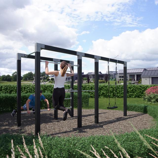 Outdoor fitness - Modell 3 - Svart