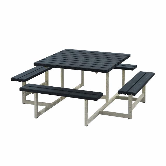 Picnic Bord/benkesett - 200 cm - Sort