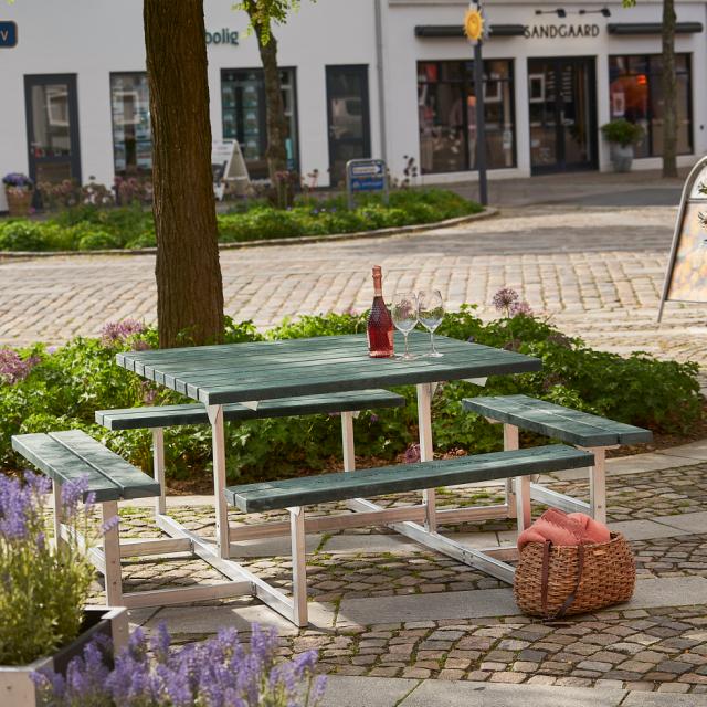 Picnic Bord/Bænkesæt - 200 cm - ReTex - Grøn