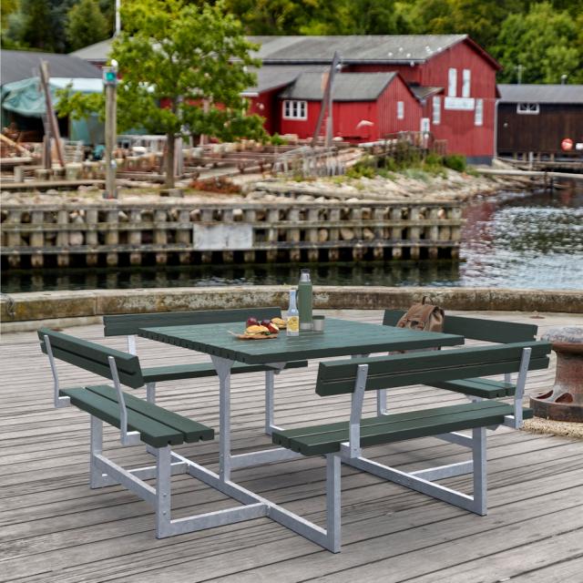Picnic Kombimöbel m/4 Rückenlehnen - 224 cm - Grün