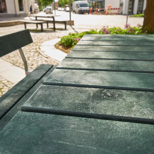 Picnic bord/bænkesæt m/4 ryglæn - 224 cm - ReTex - Grøn