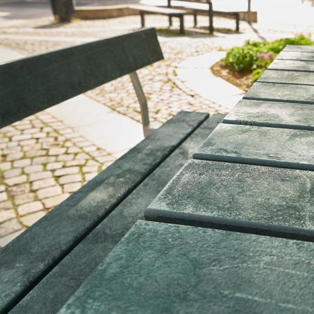 Picnic bord/bænkesæt m/4 ryglæn - 224 cm - ReTex - Grøn