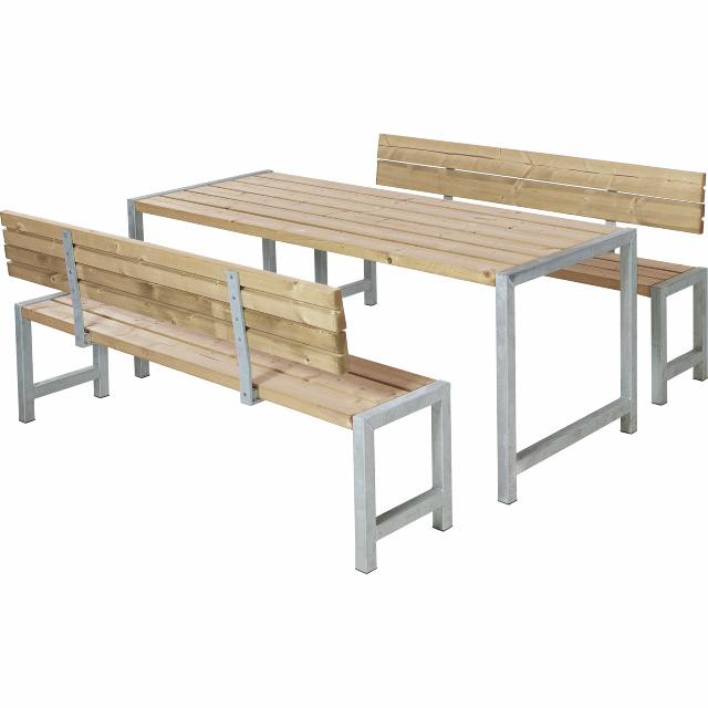 Plankesæt m/2 ryglæn - 186 cm - ThermoWood®