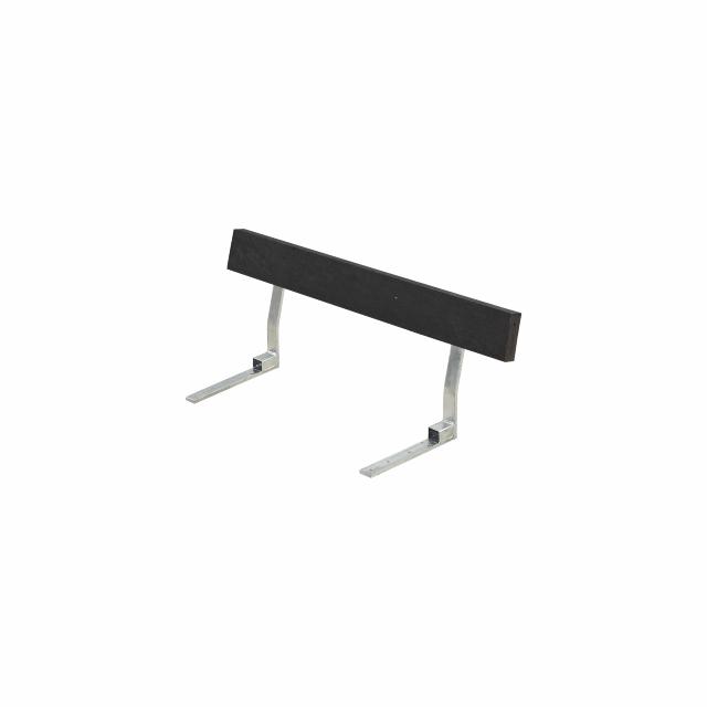 Ryglæn til bord/bænkesæt - 118 cm - RePlast - Sort