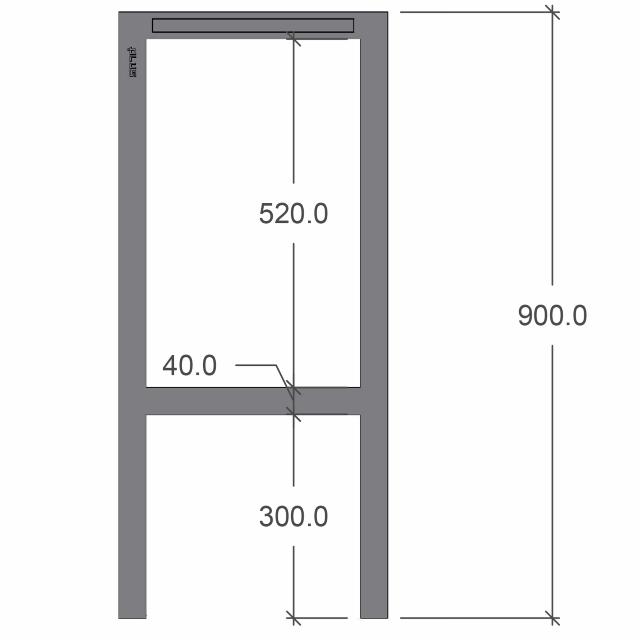 Planteringsbord i stål - 110 cm