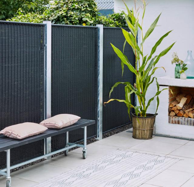 Trend Zaun -  Polyrattan -  115x170 cm