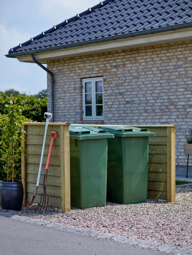 Renovationsskjul Klink Profil - trykimprægneret - m/træstolper til nedgravning