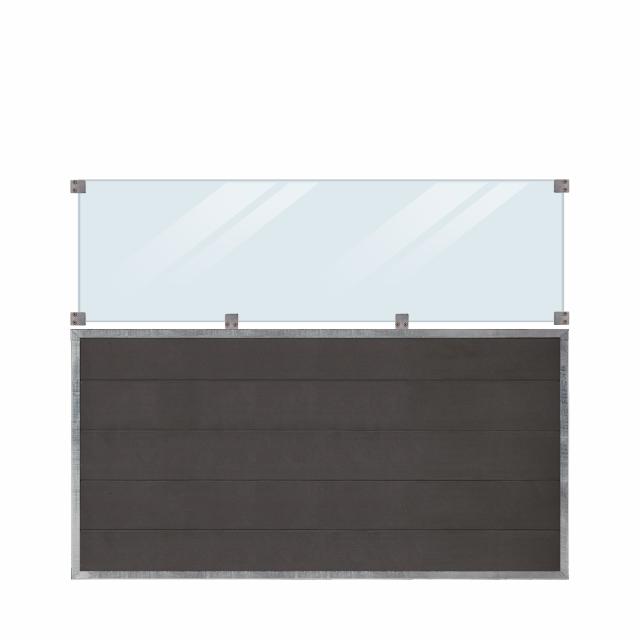 Futura Komposithegn m/klart glas - 180×145 cm