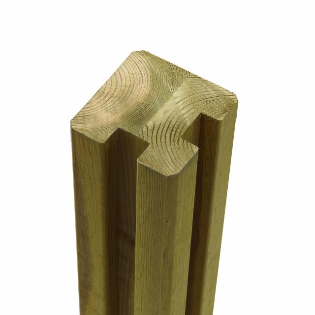 Omlimet Profilstolpe m/2 spor Hjørne - 9×9×268 cm