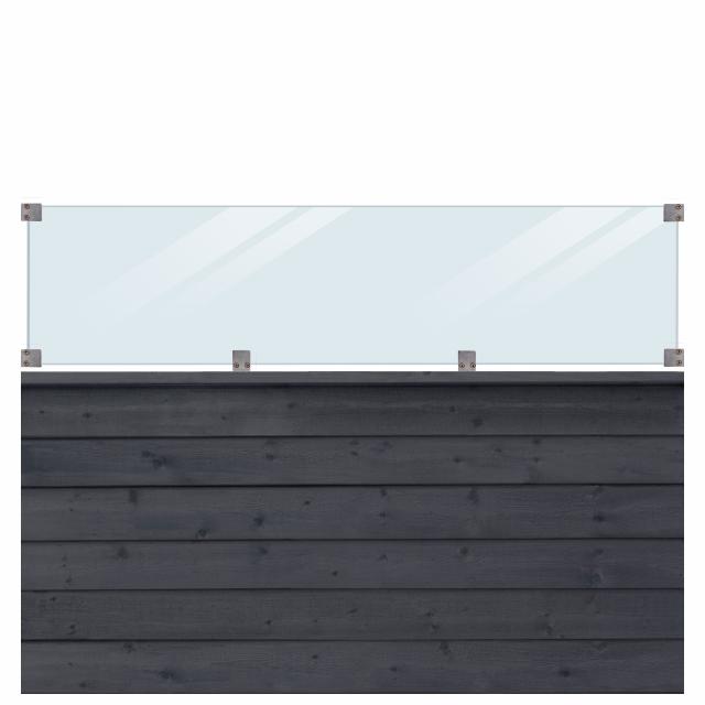 PLUS Klink Profilhegn m/glas - 174x125 cm