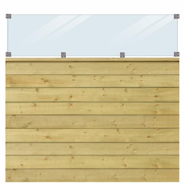 PLUS Klink Profilhegn m/glas - 174x163 cm