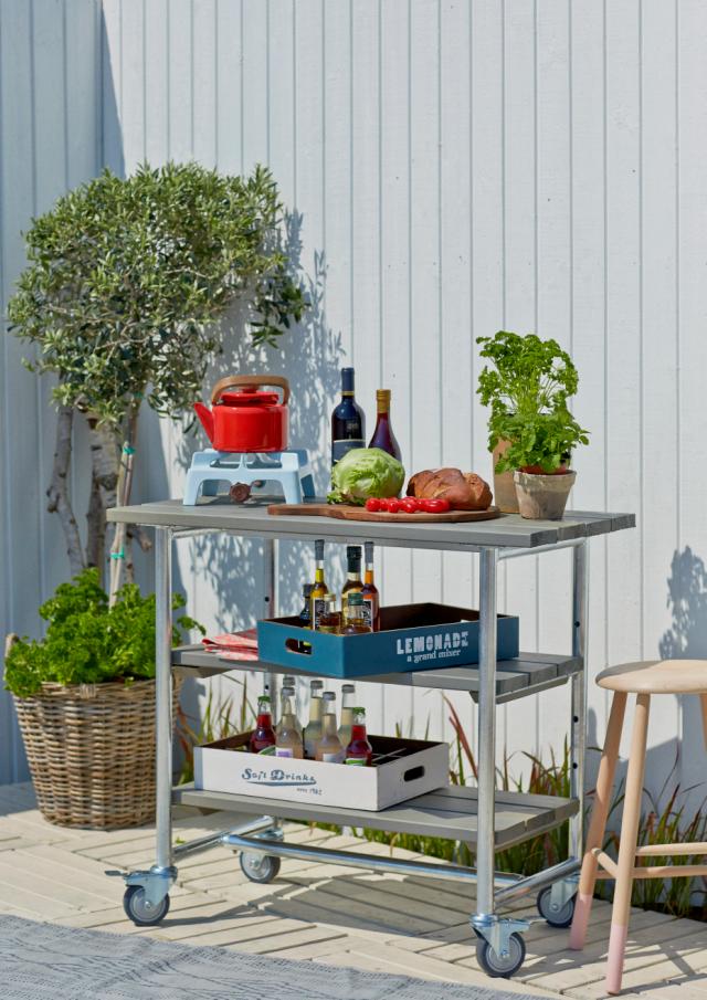 Urban Picnic plante-/grillbord - 100 cm - Gråbrun