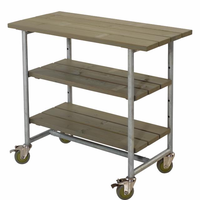 Urban Picnic plante-/grillbord - 100 cm - Gråbrun