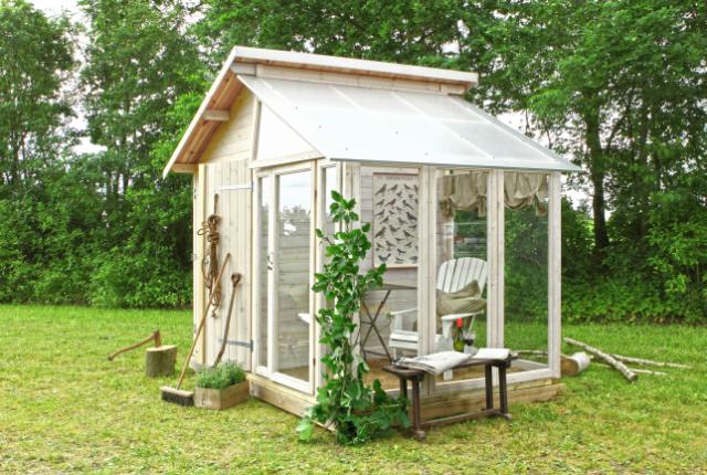 Redskabsrum/drivhus - 6,6 m² - ubehandlet