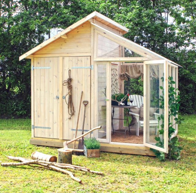 Redskabsrum/drivhus - 6,6 m² - ubehandlet