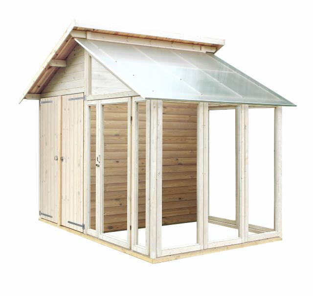 Redskabsrum/drivhus - 6,6 m² - ubehandlet