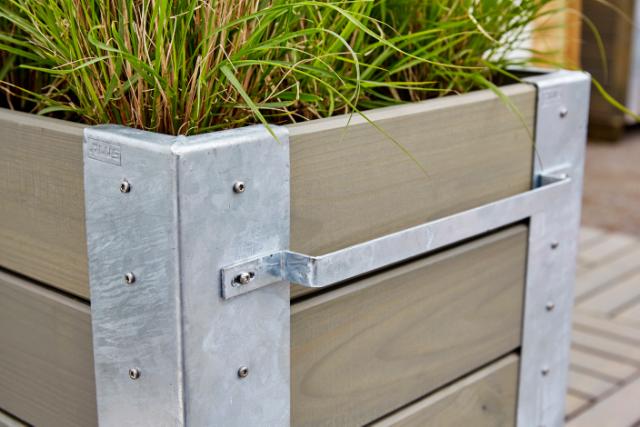 Cubic Blumenkasten mit Rädern - 120×50×70 cm - Graubraun