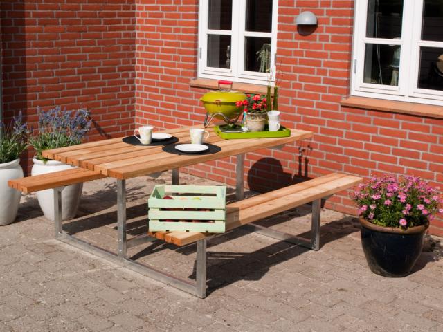 Basic Bord/Bænkesæt - 177 cm - Lærk